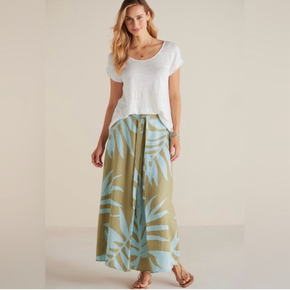 Soft Surroundings linen long skirt, Size M